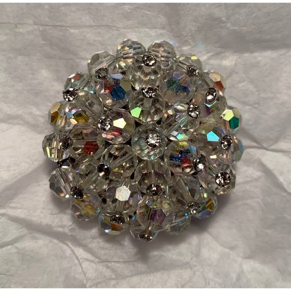Vintage MCM Purple Rhinestone Aurora Borealis Brooch main image 1